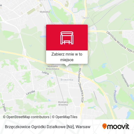 Mapa Brzęczkowice Ogródki Działkowe [Nż]