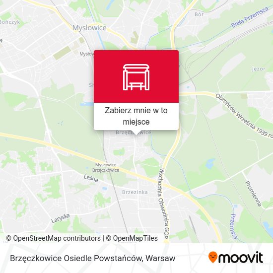 Mapa Brzęczkowice Osiedle Powstańców