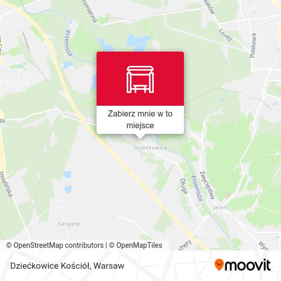 Mapa Dziećkowice Kościół