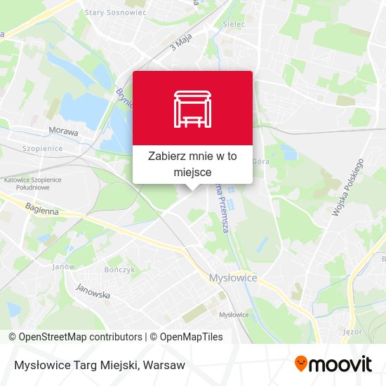 Mapa Mysłowice Targ Miejski