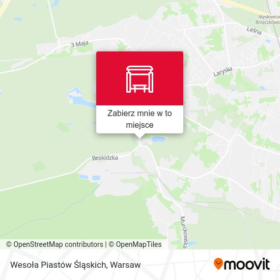 Mapa Wesoła Piastów Śląskich