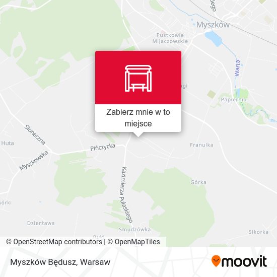 Mapa Myszków Będusz