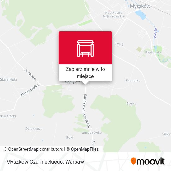 Mapa Myszków Czarnieckiego