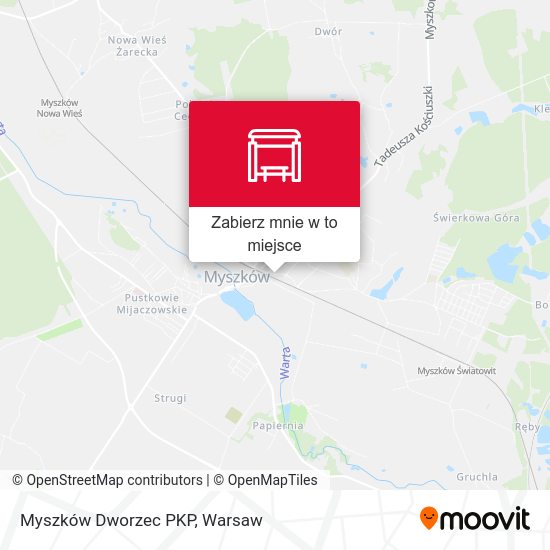 Mapa Myszków Dworzec PKP