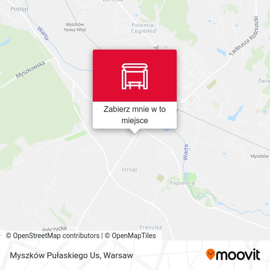 Mapa Myszków Pułaskiego Us