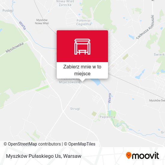 Mapa Myszków Pułaskiego Us