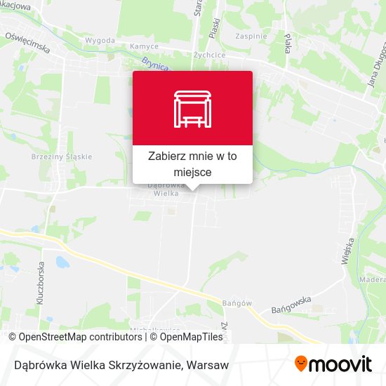 Mapa Dąbrówka Wielka Skrzyżowanie