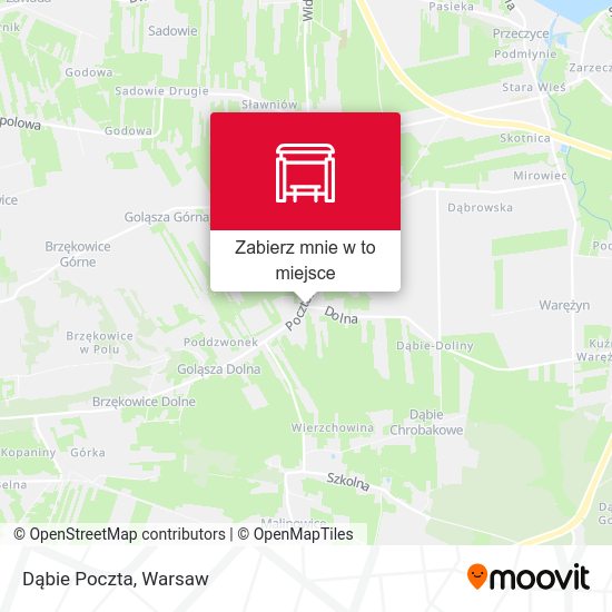 Mapa Dąbie Poczta