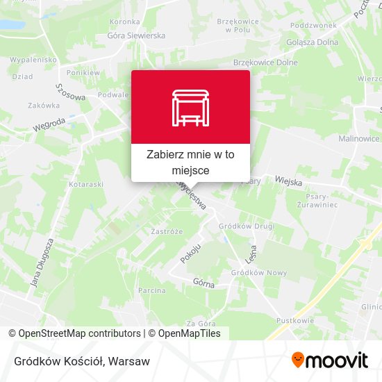 Mapa Gródków Kościół