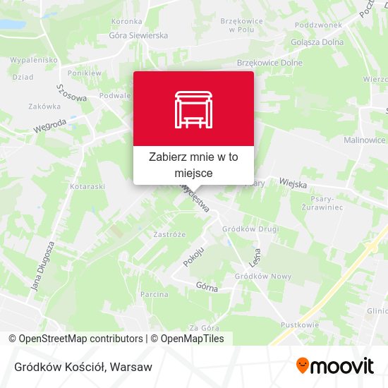 Mapa Gródków Kościół