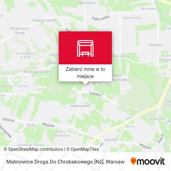 Mapa Malinowice Droga Do Chrobakowego [Nż]