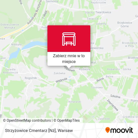 Mapa Strzyżowice Cmentarz [Nż]