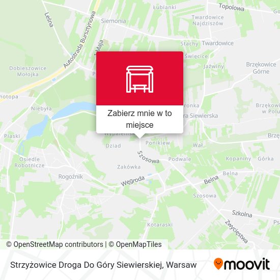 Mapa Strzyżowice Droga Do Góry Siewierskiej