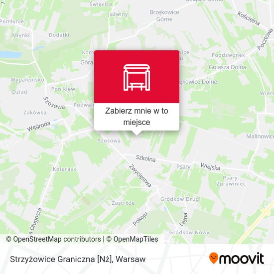 Mapa Strzyżowice Graniczna [Nż]