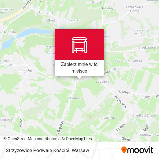 Mapa Strzyżowice Podwale Kościół