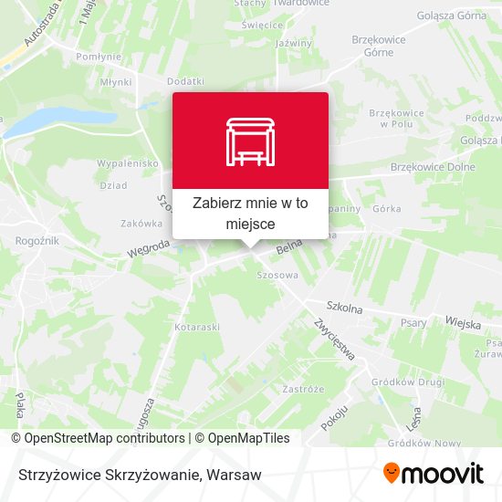 Mapa Strzyżowice Skrzyżowanie