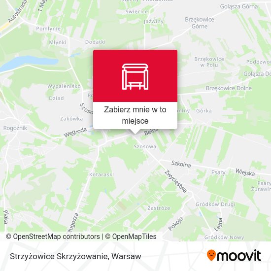 Mapa Strzyżowice Skrzyżowanie