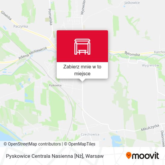 Mapa Pyskowice Centrala Nasienna [Nż]