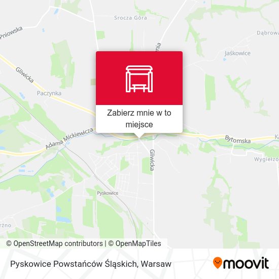 Mapa Pyskowice Powstańców Śląskich