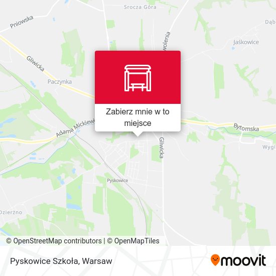 Mapa Pyskowice Szkoła