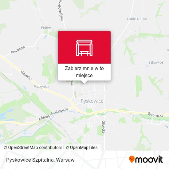 Mapa Pyskowice Szpitalna