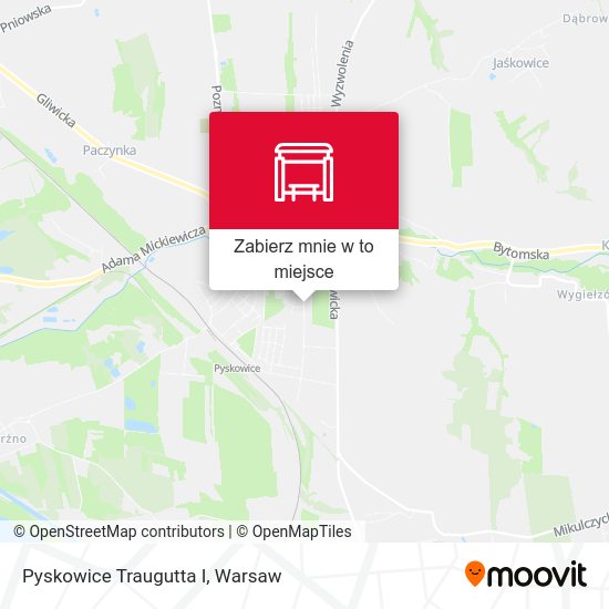 Mapa Pyskowice Traugutta I