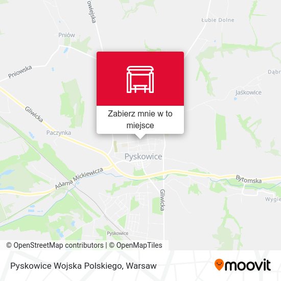 Mapa Pyskowice Wojska Polskiego