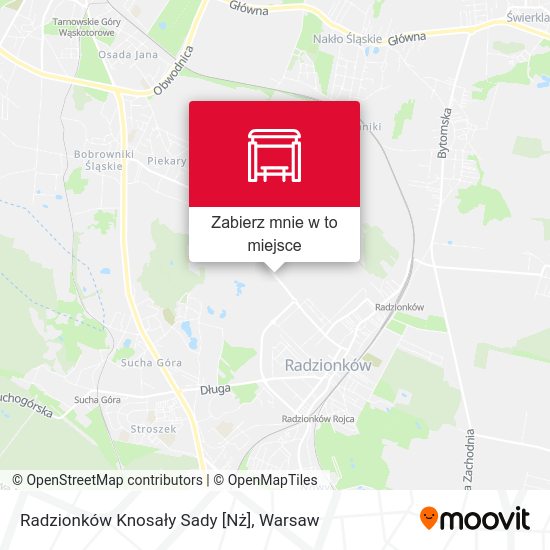 Mapa Radzionków Knosały Sady [Nż]