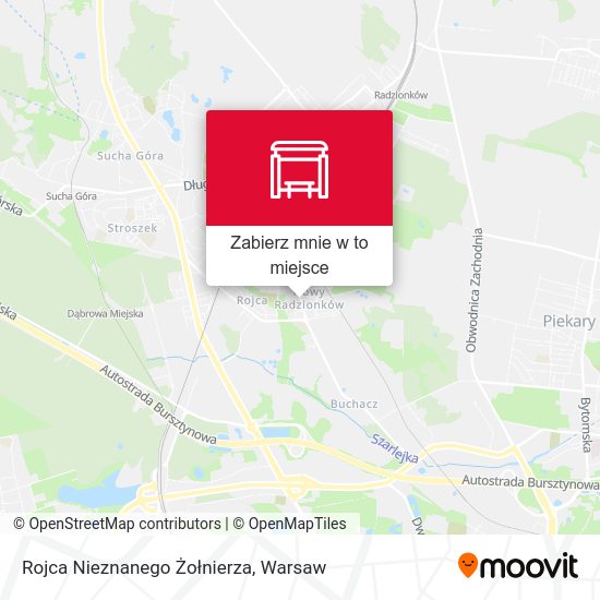 Mapa Rojca Nieznanego Żołnierza