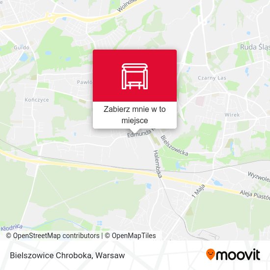 Mapa Bielszowice Chroboka