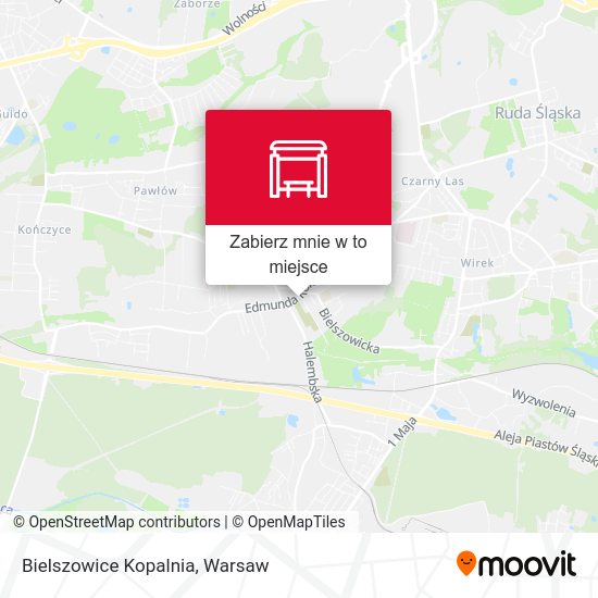 Mapa Bielszowice Kopalnia