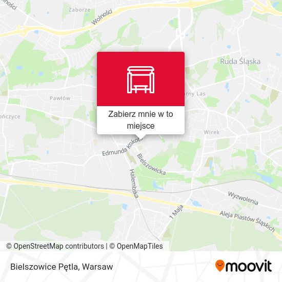 Mapa Bielszowice Pętla