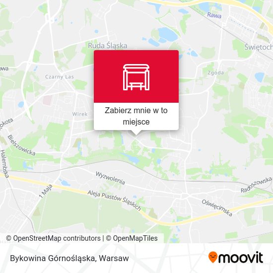 Mapa Bykowina Górnośląska