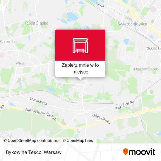 Mapa Bykowina Tesco