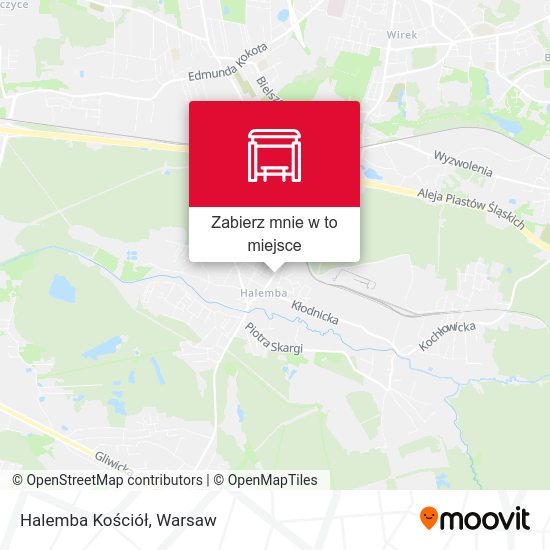 Mapa Halemba Kościół