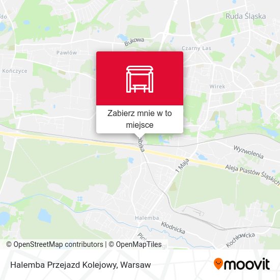 Mapa Halemba Przejazd Kolejowy