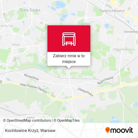 Mapa Kochłowice Krzyż