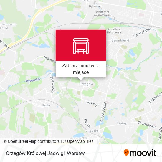 Mapa Orzegów Królowej Jadwigi