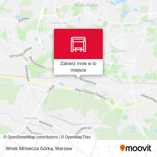 Mapa Wirek Mrówcza Górka