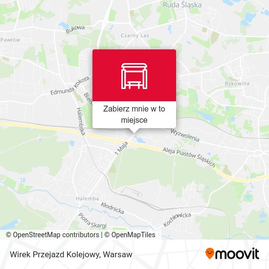 Mapa Wirek Przejazd Kolejowy