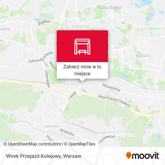 Mapa Wirek Przejazd Kolejowy