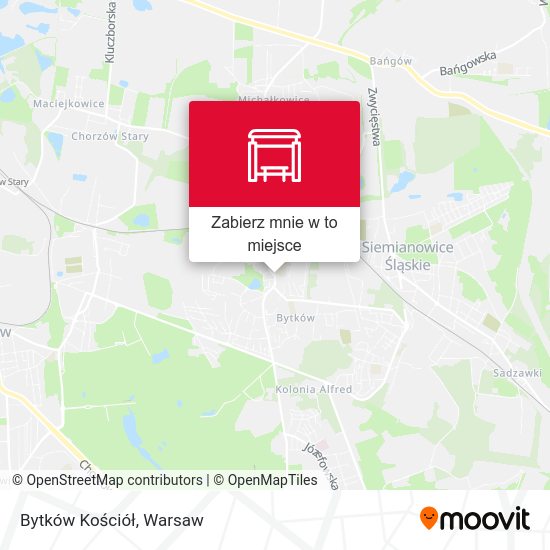 Mapa Bytków Kościół