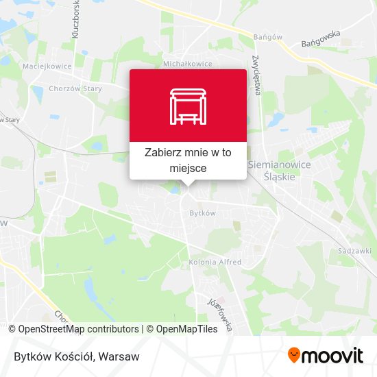 Mapa Bytków Kościół