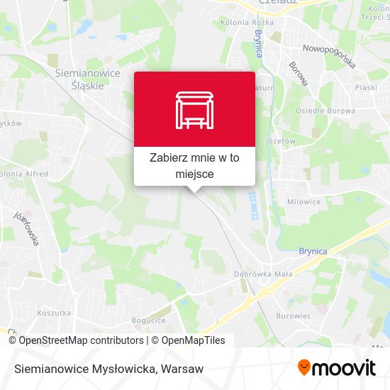 Mapa Siemianowice Mysłowicka