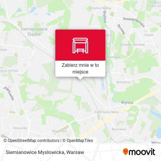 Mapa Siemianowice Mysłowicka