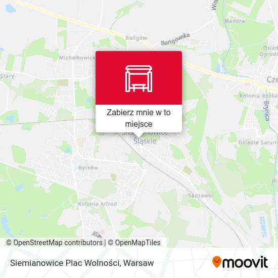 Mapa Siemianowice Plac Wolności