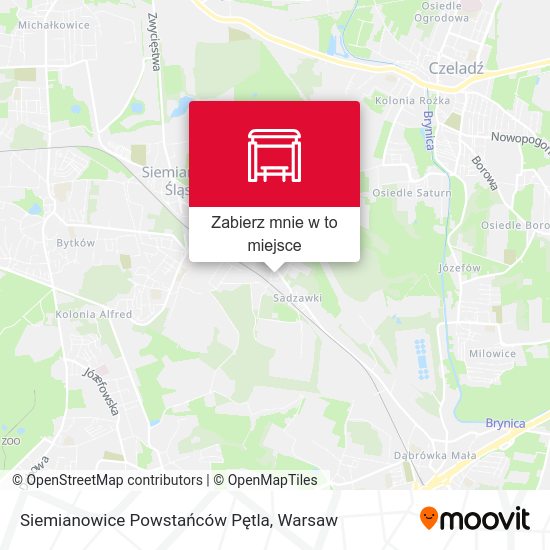 Mapa Siemianowice Powstańców Pętla