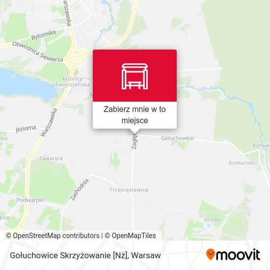 Mapa Gołuchowice Skrzyżowanie [Nż]