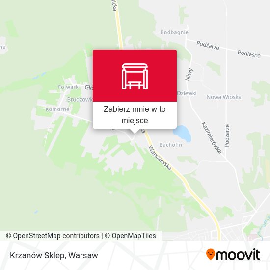 Mapa Krzanów Sklep