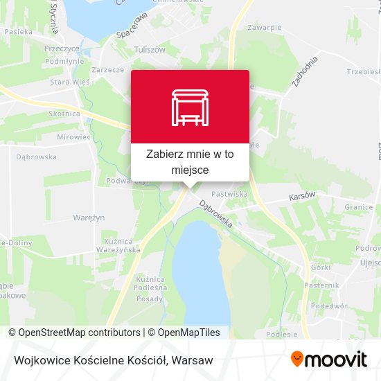 Mapa Wojkowice Kościelne Kościół